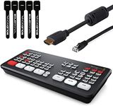 Blackmagic Design ATEM Mini Pro ISO HDMI Live Stream Switcher Bundle with 6’ HDMI Cable, 7’ Cat5e Cable, and 5-Pack of SolidSignal Cable Ties (SWATEMMINIBPRISO)