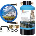 H&G Lifestyles RV Water Filter System KDF GAC Reduce Bad Taste Odor Chlorine Sediment Freshwater Well Water Filtration System for Drinking Camping Water Filter