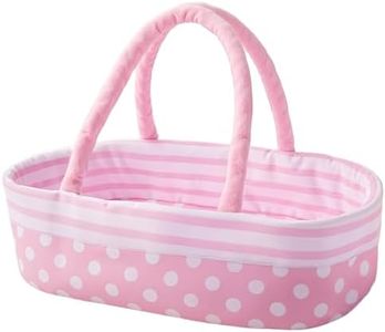 BABESIDE Reborn Baby Dolls Bassinet Foldable Baby Doll Crib Bed Soft Doll Carrier Doll Accessories with Handle for 17-22 inch Baby Dolls Girls Boys