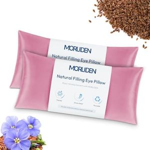 Eye Pillows for Relaxation, Yoga Eye Pillow for Meditation, Microwavable Weighted Eye Pillow for Yoga, Moist Heat & Cold Eye Compress No Scent (Pink) - 2 Pack