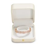 Woodten White PU Leather Bracelet Bangle Gift Box Velvet Interior Jewelry Bracelet Storage Box