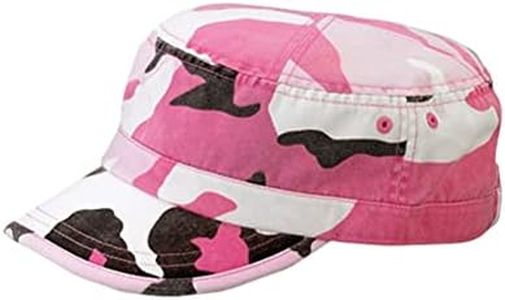 The Vintage Year Washed Cadet Cotton Twill Adjustable Military Radar Caps, Army Camo Pink, One Size