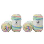 Nestnhaven Acrowools Gardenia Hand Knitting and Crochet Yarn Multi Colour Suitable for Craft, Babywear, Toys Pack of 1 Ball - 100gms. (Shade 4) | (200 Gm)
