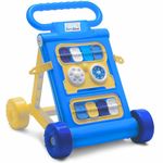 Bornzone Baby Activity Walker Learning Push Walker for Babies 6 to 18 Months, Foldable Musical Walker with Creative Toy Bar