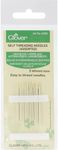 Clover Needlecraft Self-Threading Needles, Assorted, Silver, 2006