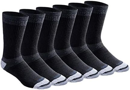 Dickies Men's Dri-tech Moisture Control Max Full Cushion Crew Socks Multipack, 3.0 Full Cushion Black (6 Pairs), 6-12