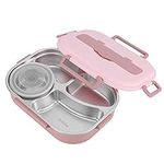 Stainless Steel Bento Box for Kids Adults, Kids Lunch Boxes for School, 1500ML Lunch Containers with 4 Compartments, Bento Lunch Box Include Soup (Four Grid Lunch Box with Soup