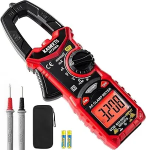 KAIWEETS HT206A Clamp Meter Multimeter TRMS 4000 Counts, Auto-ranging Amp Voltage Tester with Backlight, Measures AC Current, AC/DC Voltage, Capacitance, Resistance, Diodes, Continuity