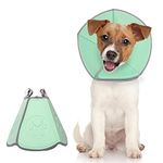 TAVAYVIP Adjustable Soft Dog Cone, Recovery Collar for Dog After Surgery Anti-Bite Lick Wound Healing, Elizabethan Collar (GR-S)