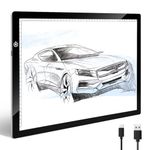 KIVOTAC A3 Tracing Light up Box,LED Light Pad Ultra-Thin USB Powered Brightness Dimmable LED Tracing Board for Drawing, Weeding Vinyl, Diamond Art, Sketching and Animation