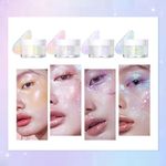 Face Glitter Body Glitter Makeup Glitter Hair Glitter Gel, 4 Colors Face and Body Glitter Gel, Long Lastings Makeup Glitter Gel for Women, Glitter for Concert Festival Makeup