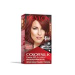 Revlon Colorsilk Beautiful Color Permanent Hair Color with 3D Gel Technology & Keratin, 100% Gray Coverage Hair Dye, 35 Vibrant Red