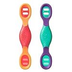 Tommee Tippee Smushee 1st Self Feeding Spoons, BACSHIELD Antimicrobial Technology | Reversible, BPA-Free (4+ Months, 2 Count)