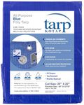 Kotap TRA-2020 Waterproof All-Purpose Multi-Use Protection/Coverage 5-mil Poly Tarp, Cut Size: 20 x 20 feet /Finished Size: 19 feet X 19 feet 6 inches , Blue