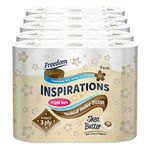 Freedom Inspirations Luxury 3Ply Toilet Roll - 45 Quilted Shea Butter Triple Soft and Scented Hygiene Bulk White Toilet Tissue and Loo Rolls