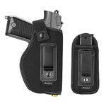 ProCase Universal IWB Holster Magazine Pouch for Concealed Carry, Inside The Waistband Pistol Handgun Holster -Right Handed