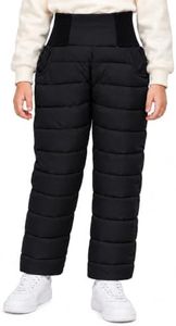 JiAmy Girls Boys Snow Pants Black