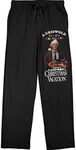 National Lampoon's Christmas Vacation Clark Griswold Santa Men's Black Drawstring Sleep Pajama Pants -XS