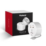 Godmedal Auro 36W Portable Travel Charger with Extension Cord (White) – Pack of 1, USB + Type-C Port, Heavy Duty 2-Meter Cable, International Socket for Plug, Perfect for Home, Office & Travel