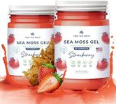 TrueSeaMoss Wildcrafted Irish Sea Moss Gel - Made with Dried Seaweed & Fresh Sea Vegetables, Seamoss - Made in USA (Strawberry, Pack of 2)