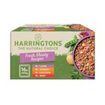 Harringtons Complete Wet Tray Grain Free Hypoallergenic Adult Dog Food Meaty Bumper Pack 16x400g - Chicken, Lamb, Beef & Turkey - Made with All Natural Ingredients