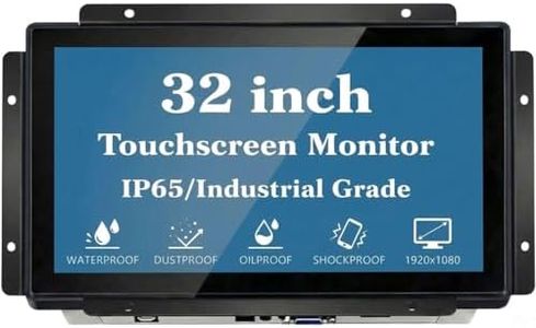 RIUIIN 32 Inch Open Frame Capacitive Touchscreen Monitor,1920x1080 Resolution 16:9 Aspect Ratio Waterproof,VESA+Panel Mount, for Kiosk, Automation, POS,Vending,HMI and Digital Signage,7x24h Work