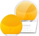FOREO LUNA mini 2 Ultra-hygienic Facial Cleansing Brush All Skin Types Face Massager for Clean & Healthy Face Care Extra Absorption of Facial Skin Care Products Waterproof Sunflower Yellow