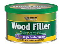 Everbuild 2-Part High Performance Wood Filler – Fast Drying – Weatherproof – Easy to Mix and Apply – Light Stainable – 1.4kg