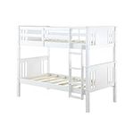 DHP Dylan Twin Over Twin Wood Bunk Bed, White