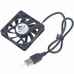 GDSTIME Small USB Fan 60mmx10mm 6cm 5V DC Brushless Cooling Fan,Sleeve Bearing,2800RPM for Receiver Computer Case Xbox Cooling