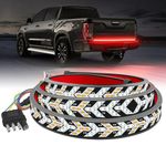 Fall Warning Signal Driving Light Strip,48/60-Inch Car LED Tailgate Light Strip,Arrow LED Tailgate Light Bar Strip for Truck,Pickup Truck Tail Light Strip, Truck Tailgate Dynamic Light Bar (48 in)