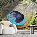 YANFENQI Basement Wall Covering Peacock Wall Contact Paper Wall Decor Dollhouse Easy to Cut (W) 40" X(H) 31.5"