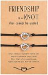 Sincere 2/3/4/5 PCS Love Knot Infinity Bracelet for Women Best Friends Sisters Friendship Distance Bracelets Christmas Bridesmaid Wedding Birthday Gifts, 9 inch, string