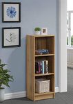 DeckUp Plank Lexis 3-Shelf Engineered Wood Book Shelf and Display Unit (Wotan Oak)