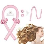 CORATED Heatless Curlers Headband, Overnight Heatless Curlers for Long Hair, No Heat Curlers Hair Rollers Curling Rod Headband with Hair Clips and Scrunchie, Soft Silk DIY Hair Styling Tools Kit