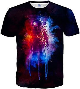 Neemanndy 3D Graphic Colorful T-Shirts Short Sleeve Crew Neck Print Tee for Men Women and Youngs - Multicoloured - Medium