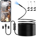 Endoscope Camera with Light, Ennovor 1920P HD Endoscope Inspection with 8 Adjustable LED Lights, Borescope with 32.8ft Semi-Rigid Snake, IP67 Waterproof and No WiFi Required for Android iOS