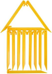 MUDOR 12 Inch Plastic Tent Stakes -12 pcs Heavy Duty and Durable Tent Pegs Spike Hook for Campings Outdoor Sand Beach, Sturdy Canopy Stakes Accessories, Garden Lawn Stakes