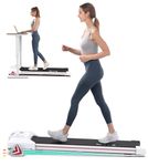 Redliro Walking Pad with Incline Under Desk Treadmill, Portable Compact Installation-Free Treadmills for Home Office with 265lbs Capacity, Small Jogging Machine with Remote Control (White)