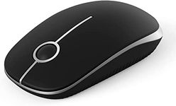 Wireless Mouse, Vssoplor 2.4G Slim Portable Computer Mice with Nano Receiver for Notebook, PC, Laptop, Computer-Black and Silver