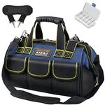 AIRAJ 15-Inch Tool Bag, Top Wide Mouth Waterproof Tool Bag, Adjustable Shoulder Strap, Suitable for Household and Maintenance Personnel Tote Tool Bags