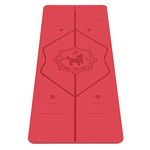 Liforme Year of The Dog Yoga mat – Patented Alignment System, Warrior-like Grip, Non-Slip, Eco-friendly, Biodegradable, Sweat-resistant, Long, Wide and Thick for comfort– Special Edition Dog - Red