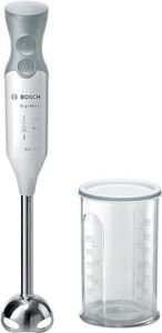 Bosch ErgoMixx MSM66110 - Hand mixer, 600 W, Turbo function, dome with four blades, with mixing vessel, white and gray