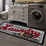 Pauwer Farmhouse Laundry Room Rug Runner 20"X59" Kitchen Rugs Non Slip Washable Entryway Hallway Runner Rug Waterproof Laundry Mat Area Rug Carpet Runner