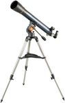 Celestron – AstroMaster 90AZ Telescope – Refractor Telescope – Fully-Coated Glass Optics – Adjustable-Height Tripod – Bonus Astronomy Software Package