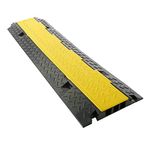 Pyle Durable Cable Protective Ramp Cover - Supports 33000lbs Three Channel Heavy Duty Cord Protection w/Flip-Open Top Cover, 35.4” x 13.6” x 1.96” Cable Concealer for Indoor Outdoor Use PCBLCO105