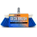 Medium Boat Deck Brush Heavy Duty & Boat Brush Head Marine Deck Brush 8" Bristle Cleaning Washing with Bumper 3/4" Thread for Handle Deck Brushes for Scrubbing Heavy Duty RV, Truck & Auto Supplies