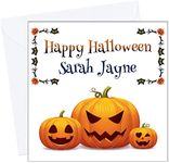 Personalised Halloween Card for Son Daughter Granddaughter Grandson Niece Nephew Boys Girls