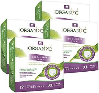 Organyc Bladder Control Underwear for Women - Organic Cotton Protective Underwear for Incontinence, Leak Protection, Odor Protection and Sensitive Skin, X-Large, 48 Count