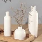 Perfnique Ceramic White Vase, Set o